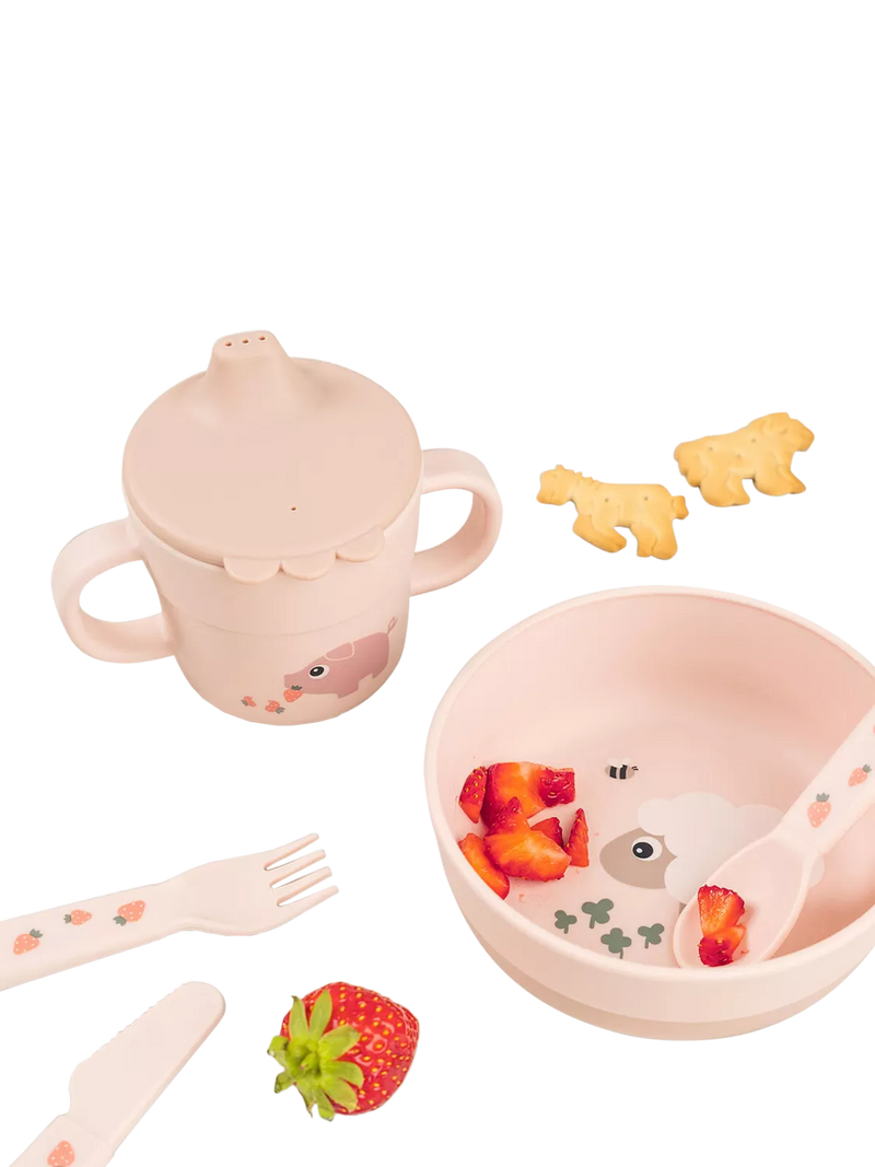 Done by Deer Tiny Farm Foodie cutlery set powder (British brand)