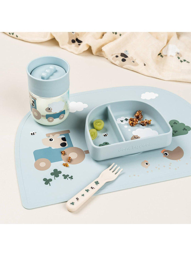 Done by Deer Tiny Farm blue 360 learning cup 260ml, imported from the UK