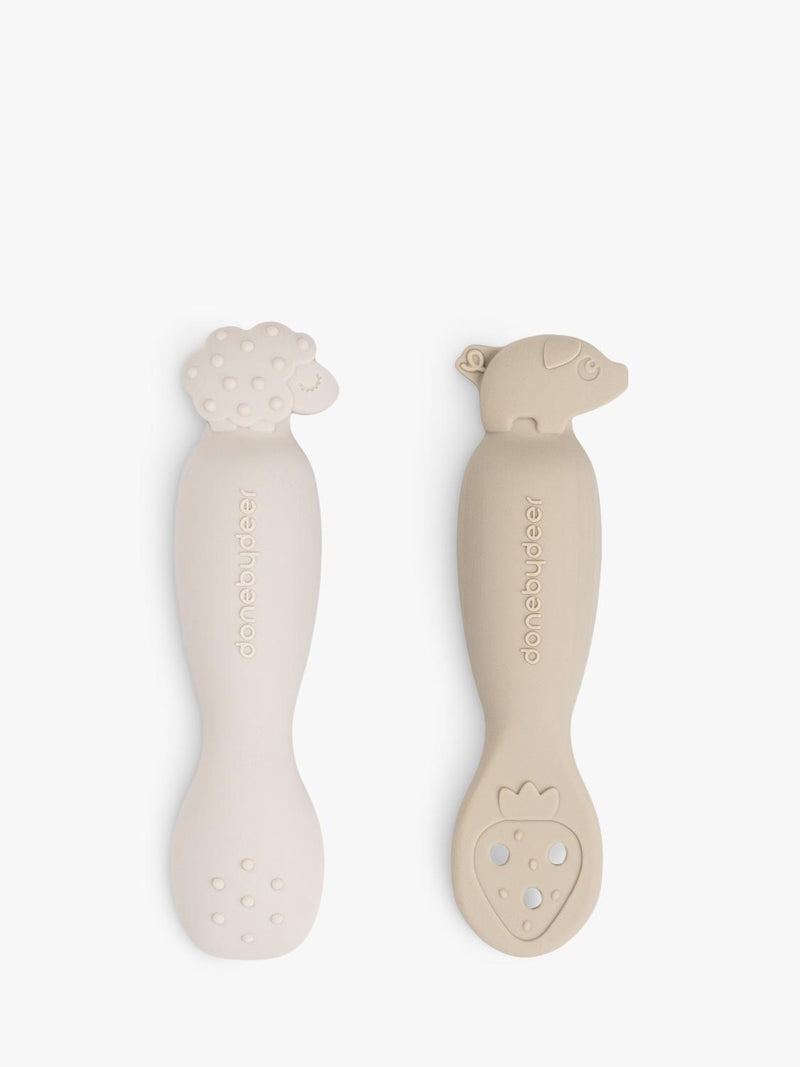 Done by Deer learning spoon set Sand (British brand)