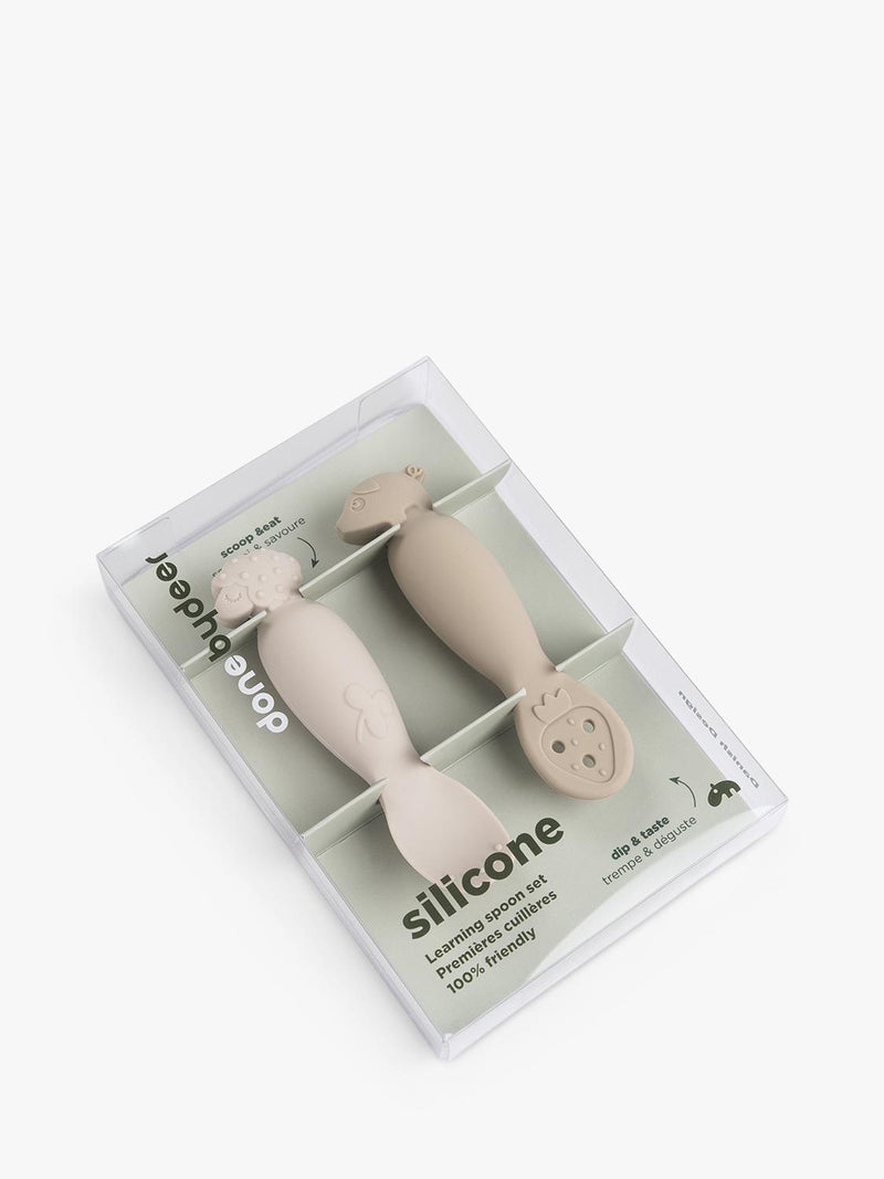 Done by Deer learning spoon set Sand (British brand)