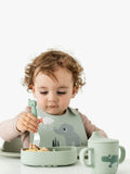 Done By Deer silicone bib green, UK version