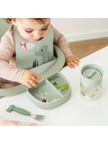 Done By Deer silicone bib green, UK version