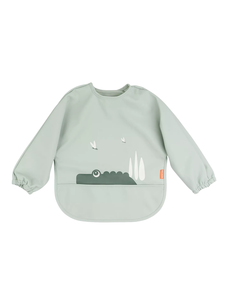 Done By Deer sleeved pocket bib Croco (British brand)