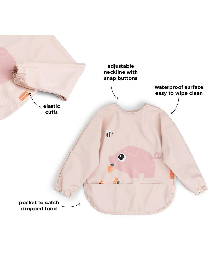 Done by Deer sleeved pocket baby bib (British brand)