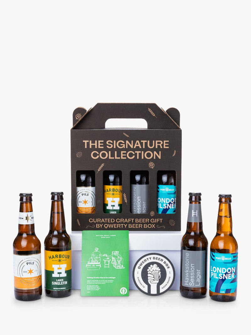 QWERTY Beer Box craft lager gift box 4x330ml, UK version