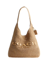 John Lewis Coach Brooklyn 39 Straw Hobo Bag Natural- Buy online at McGrocer