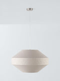 John Lewis Mia pendant light cream fabric shade, imported from the UK
