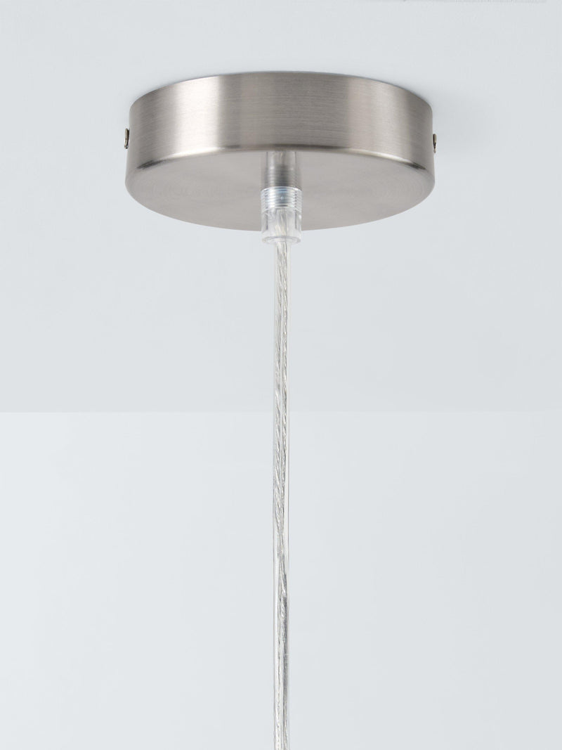 John Lewis Mia pendant light cream fabric shade, imported from the UK