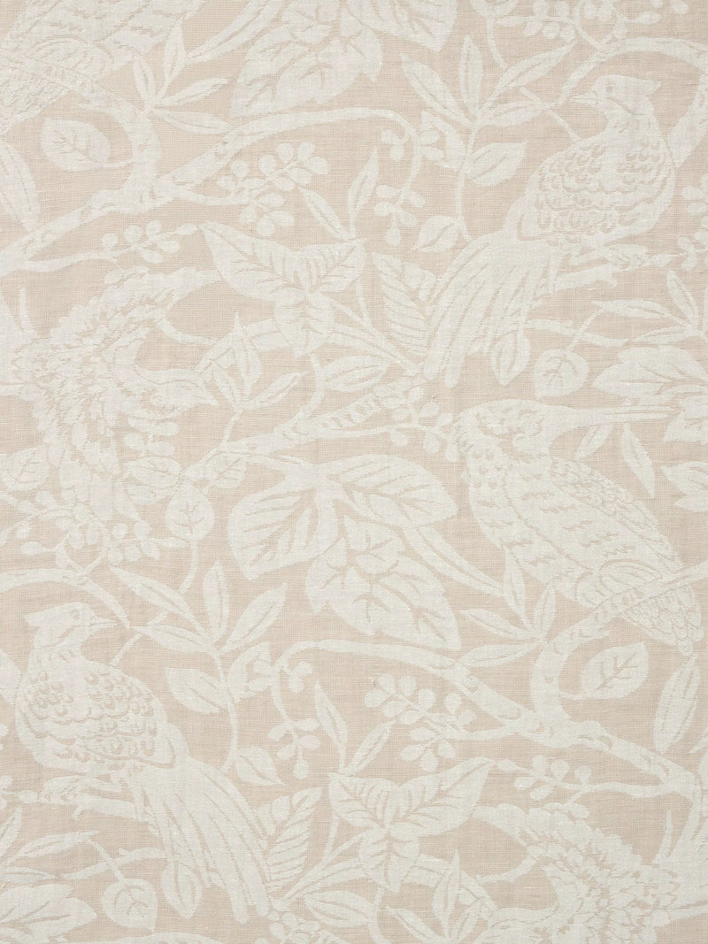 John Lewis linen floral furnishing fabric natural 140cm - British product