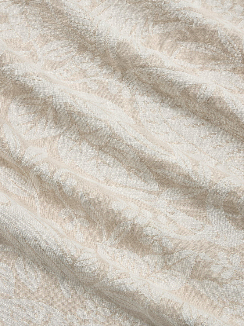 John Lewis linen floral furnishing fabric natural 140cm - British product