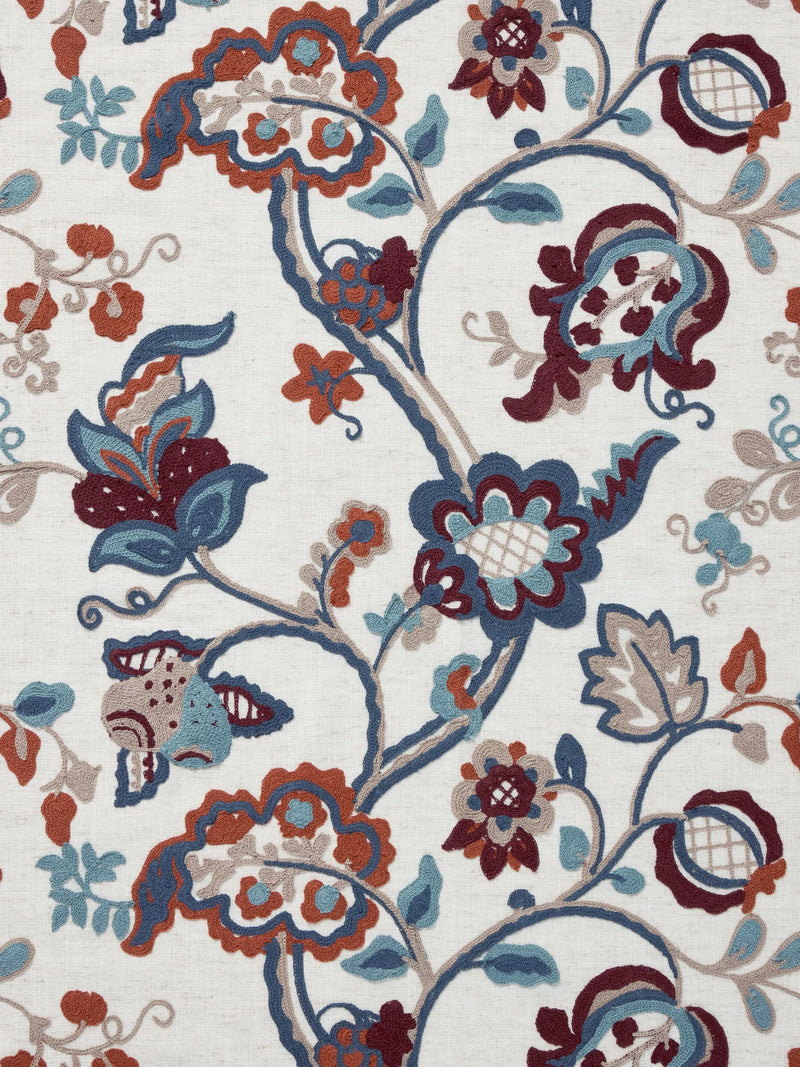 John Lewis Inaya crewel embroidered furnishing fabric multi - British product