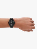 Emporio Armani men's matte dial leather strap watch AR11573, imported from the UK