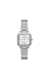 John Lewis Emporio Armani AR11742 Women's Mother of Pearl Dial Stainless Steel Watch, Silver- Buy online at McGrocer