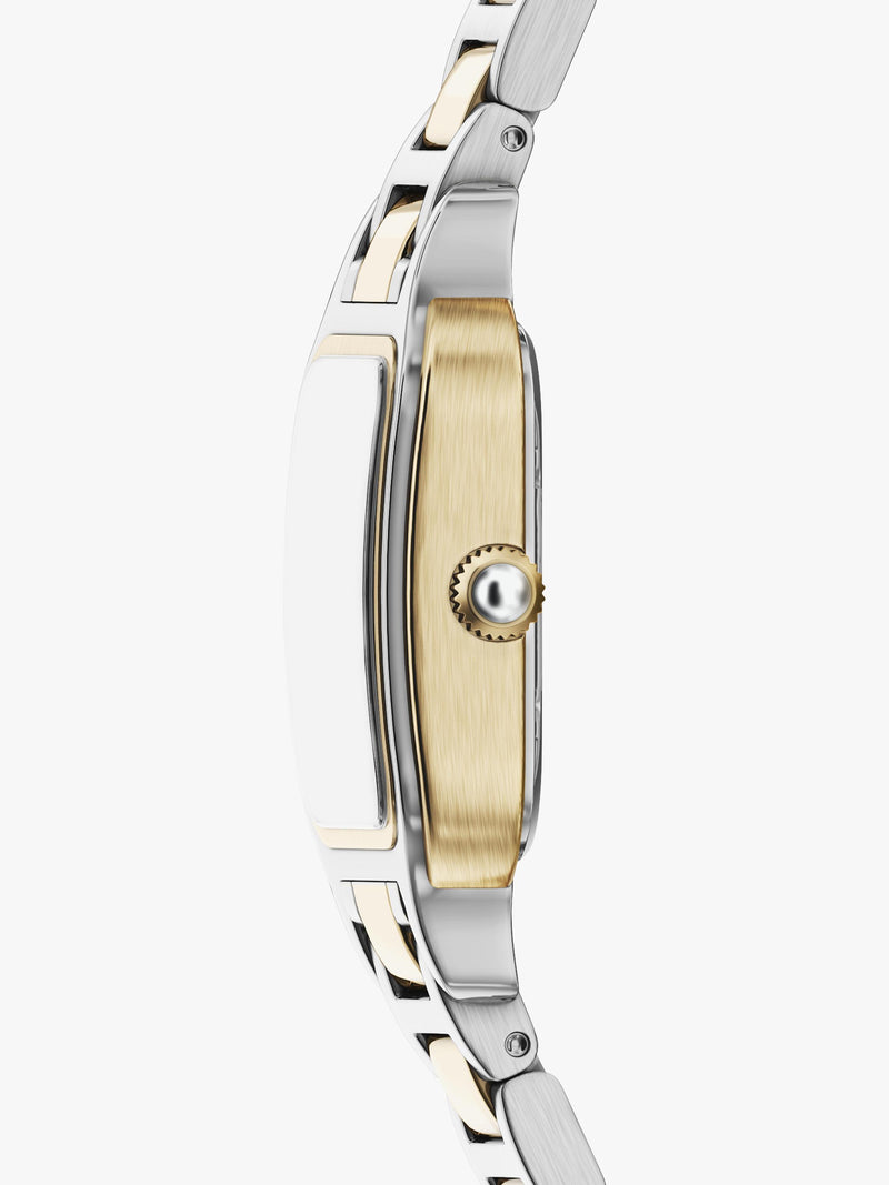 Emporio Armani mother of pearl dial two-tone watch UK version