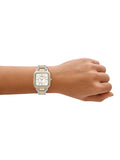 Emporio Armani mother of pearl dial two-tone watch UK version