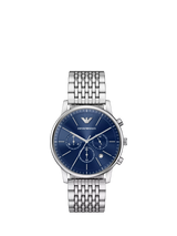 John Lewis Emporio Armani AR11771 Men's Date Bracelet Strap Watch, Silver- Buy online at McGrocer