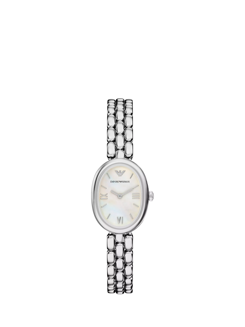 Emporio Armani Sinfonia mother of pearl dial bracelet watch, imported from the UK