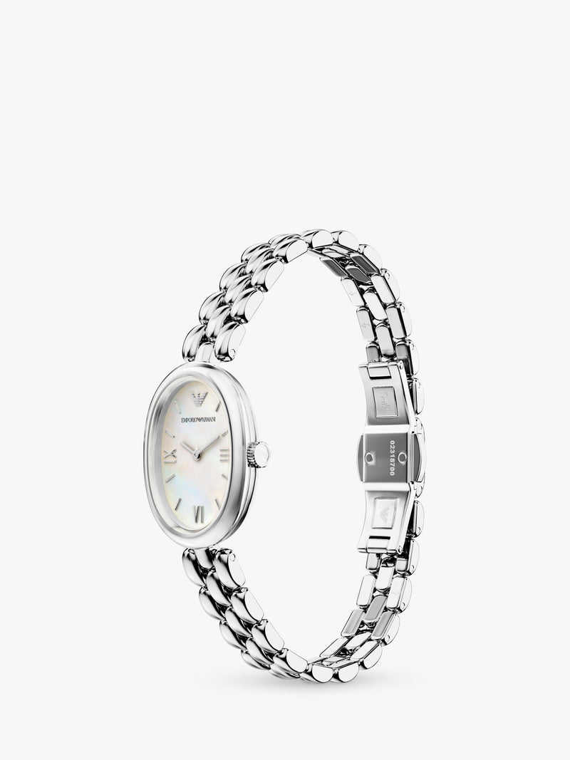 Emporio Armani Sinfonia mother of pearl dial bracelet watch, imported from the UK