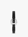 Emporio Armani Sinfonia mother of pearl dial watch black leather strap, UK version