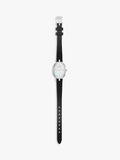 Emporio Armani Sinfonia mother of pearl dial watch black leather strap, UK version