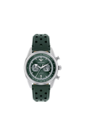 Emporio Armani men's chronograph watch green leather strap, imported from the UK