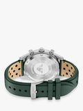Emporio Armani men's chronograph watch green leather strap, imported from the UK
