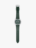 Emporio Armani men's chronograph watch green leather strap, imported from the UK