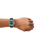 Emporio Armani World Explorer solar watch green silicone strap 42mm, imported from the UK