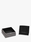 Emporio Armani braided leather bracelet silver green, UK version