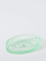 John Lewis John Lewis Fluted Glass Soap Dish, Willow- Buy online at McGrocer