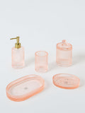 John Lewis fluted glass soap dispenser 270ml blush, UK version