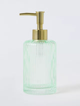 John Lewis John Lewis Fluted Glass Soap Dispenser, Willow- Buy online at McGrocer