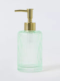 John Lewis fluted glass soap dispenser willow 270ml, imported from the UK