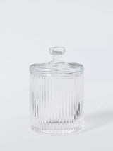 John Lewis John Lewis Fluted Glass Lidded Container, Clear- Buy online at McGrocer