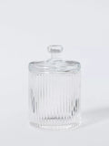 John Lewis fluted glass lidded container 395ml - British product