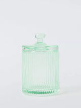 John Lewis John Lewis Fluted Glass Lidded Canister Willow 395 ml- Buy online at McGrocer