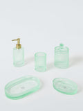 John Lewis fluted glass lidded canister willow 395 ml (British brand)