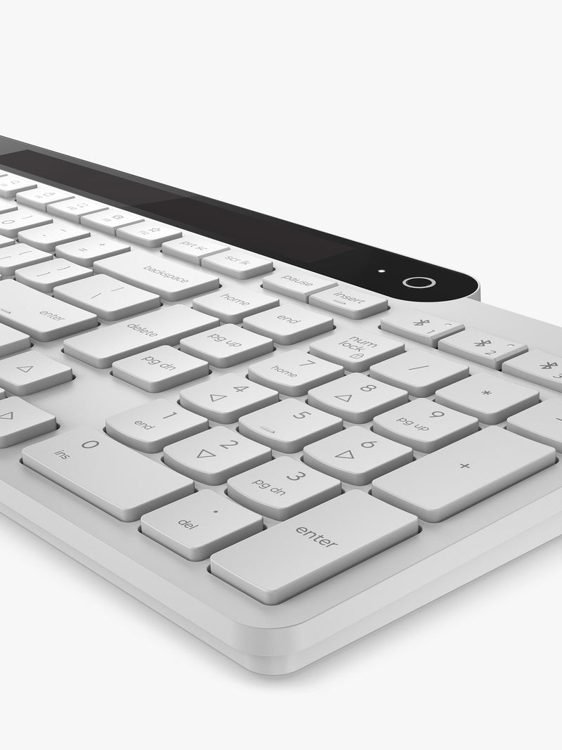 Lenovo self-charging wireless keyboard white (British brand)