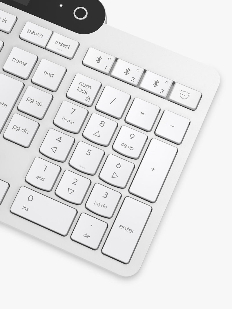 Lenovo self-charging wireless keyboard white (British brand)