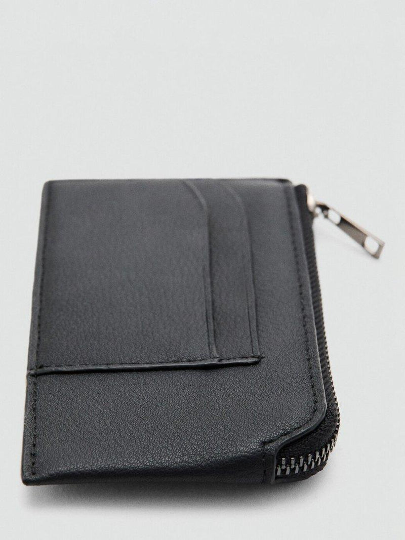 Mango black zip around purse compact, imported from the UK