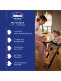 Chicco Meraviglia 4-in-1 highchair Ebony (British brand)
