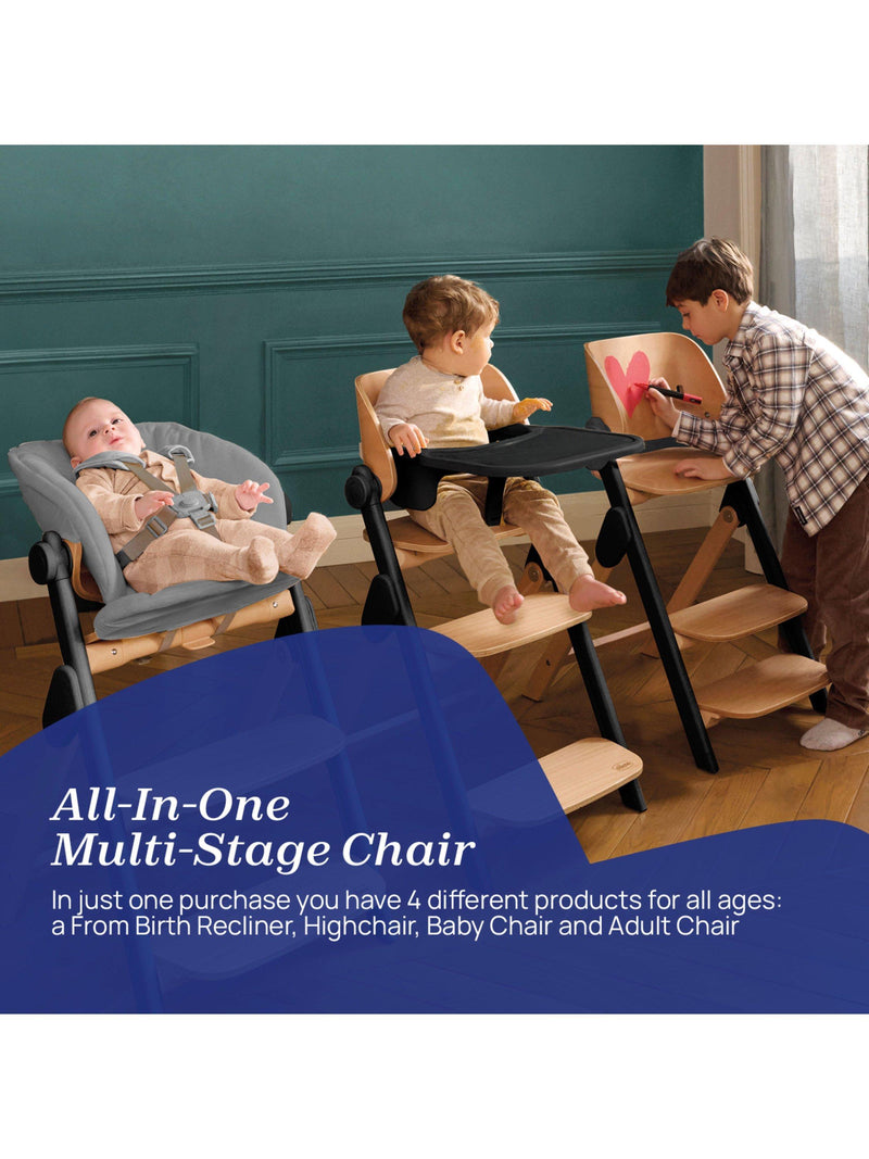 Chicco Meraviglia 4-in-1 highchair Ebony (British brand)