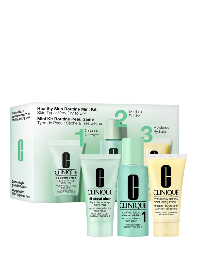 Clinique 3-Step skincare gift set for dry skin, UK version