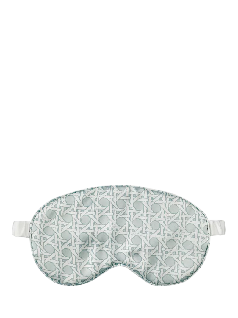 Gingerlily rattan silk eye mask in pouch - British product