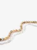 Mint Velvet beaded chain layered necklace cream (British brand)