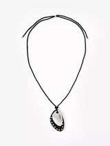 John Lewis Mint Velvet Studded Pendant Rope Necklace, Black- Buy online at McGrocer