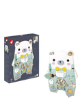 Janod bear busy board activity toy, imported from the UK