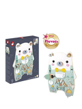 Janod bear busy board activity toy, imported from the UK