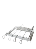 Bertha skewer rack and 12 skewers for outdoor oven (British brand)