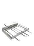 Bertha skewer rack and 12 skewers for outdoor oven (British brand)